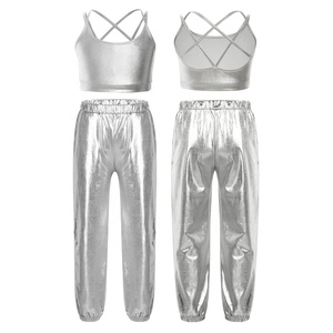 Maillot Metálico de Gimnasia Rítmica para Niñas de 6 a 16 Años con Pantalones, para Patinaje Artístico, Competencia, Actuación en Escenario, Uso Diario Informal - Product Image 5