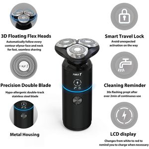 Rasoio Elettrico Rotante Ricaricabile da Uomo, con e Senza Filo, Impermeabile IPX7 per Viaggi, Serie XH - Product Image 4