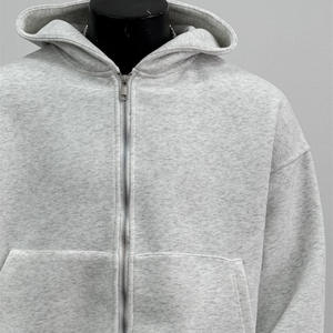 Men's Casual Zipper Drop Shoulder <b>Black</b> Hooded Sweatshirt <b>Backpack</b> Pocket Regular Fit French Terry Winter Breathable - Product Image 5