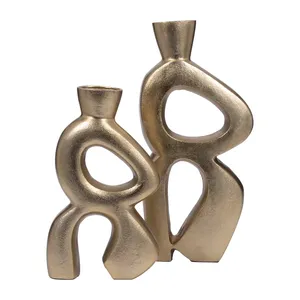 Premium Luxury Handmade Metal Flower Vase Modern Gold <b>Iron</b> Decorative Centerpiece for Home Hotel Resort Wedding Event Wholesale - Product Image 5