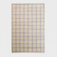 DECORDEC Tapis Moderne Épais en Laine Écologique Personnalisé, Motif Abstrait Ivoire Charbon, à Motifs Ornamentaux Répétitifs, Antidérapant