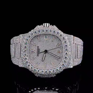 Reloj Mecánico de Lujo con Diamantes Moissanite VVS de Alta Calidad para Hombre, Estilo Hip Hop, Reloj con Incrustaciones de Diamantes, Moderno y Nuevo - Product Image 4