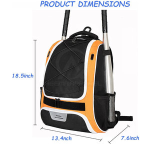 Bolsa de Béisbol de Alta Calidad para Jugadores, Amplia y Resistente, con Tela Fuerte y Correas de Hombro Cómodas - Product Image 3