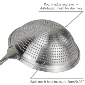 Cuillère écumoire à fentes en acier inoxydable 304 avec poignée ergonomique pour la cuisine - Product Image 6