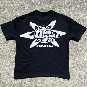 Conjunto de Shorts 2025, 100% Algodón, Verano, 2 Piezas, Logotipo Personalizado, Camiseta Oversize con Cuello Redondo, Shorts con Cordón, Ropa Deportiva Urbana para Hombre - Product Image 2