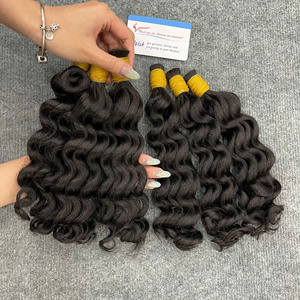 Extensions de cheveux de qualité supérieure, magnifiques mèches de cheveux humains, très lisses, faciles à poser, très haute qualité, ondulations profondes à la vapeur. - Product Image 3