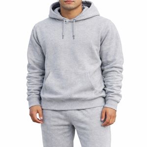 Conjunto de chándal con capucha y pantalones deportivos para hombre, ropa deportiva informal, chándal con bolsillo canguro y costuras duraderas - Product Image 2