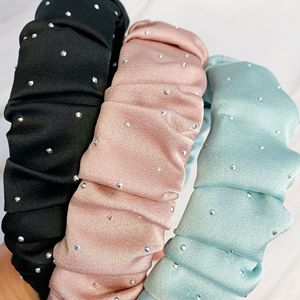 Fascia per capelli in raso arricciato con decorazioni a pois - Product Image 4