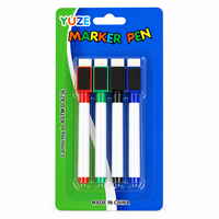 Marqueur effaçable magnétique Jiuniu YZ-501 à tête durable, 4 couleurs, pour tableau blanc, écriture et dessin, idéal école et bureau