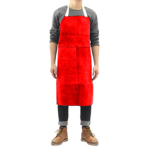 High Heat Resistant Welding Apron Heavy Duty Cowhide Split Leather CE Certified Adjustable Waist for Firefighting BBQ Spark Hand - Product Image 5