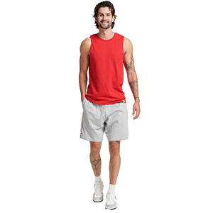 Custom High Quality Men's Gym Workout Vest Tank <b>Top</b> Casual Cotton Red 3D Print Decoration Logo on Back - Product Image 3