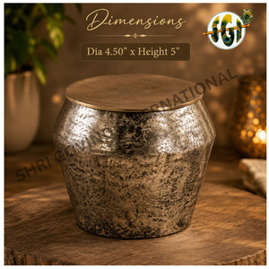 Bowl with lid Finish <b>silver</b> foil & <b>silver</b> - Product Image 1