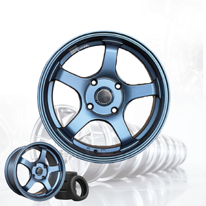 ล้อแม็กซ์รถยนต์อลูมิเนียมอัลลอย 3R สีน้ำเงินด้าน JDM ขนาด 16 นิ้ว 4 รู 100 04115-V6 - Product Image 4