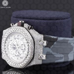 Montre de sport pour homme Charm Jewels, bracelet en acier inoxydable, motif camouflage, boucle à fermoir, mouvement mécanique, cadran lumineux 40 mm, 10 - Product Image 4