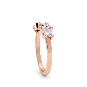 Bague Solitaire en Or Blanc 18K avec Diamant Synthétique Taille Géométrique 0,66 carats, Élément de Bijou Tendance à Porter au Doigt - Product Image 3