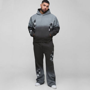 Nouvel ensemble de survêtement homme tendance, design personnalisé, prix compétitif, coupe lourde, sweat à capuche et pantalon de jogging - Product Image 1