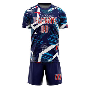 บริการรับผลิตชุดฟุตบอลชายแบบ OEM ตามสั่ง MOQ ต่ำ ดีไซน์ล่าสุด / ชุดฟุตบอลชายคุณภาพสูงพร้อมปักชื่อทีมตามสั่ง - Product Image 4