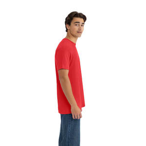 เสื้อยืดคอตตอน CVC 100% รุ่น Level 6210 สำหรับทุกเพศ เนื้อผ้านุ่ม ทนทาน แห้งเร็ว กันยับ พิมพ์ลายสีแดง - Product Image 5