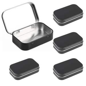 Vintage Metal <b>Tin</b> Boxes Lid Set of 3 Multipurpose <b>Small</b> Storage Gifting Boxes Portable Organizer DIY Crafts Accessories - Product Image 3