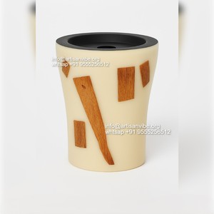 Porte-encens en séquoia de luxe fabriqué à la main rivière époxy Bakhoor brûleur élégant bois résine porte-encens aromatique - Product Image 3