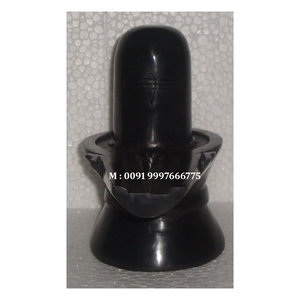 รูปปั้นพระศิวะหินอ่อนสีดำสวยงาม ผิวเรียบเนียนมันวาว ผลิตภัณฑ์ทำมือที่ทนทาน เหมาะสำหรับตกแต่งวัดและบ้าน - Product Image 3