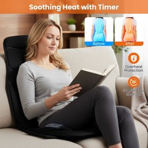 Coussin de siège chauffant pour massage du dos, pour soulager la douleur - Product Image 4