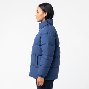 Chaqueta acolchada para mujer, ropa de abrigo de invierno, cuello alto, con cremallera, diseño personalizado, abrigo de invierno a la moda. - Product Image 4