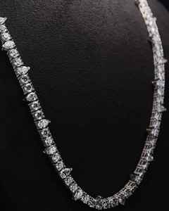Pear Cut Tennis Chain <b>Necklace</b> Diamond Statement <b>Necklace</b> Luxury Hip Hop Jewelry <b>for</b> <b>Men</b> and Women - Product Image 3