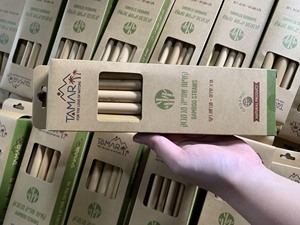 Wholesale <b>Bamboo</b> Reusable <b>Bamboo</b> Straws - Eco Friendly with Straw Cleaner <b>Brush</b> & Pouch - Product Image 3