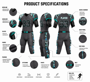 Conjunto de Uniforme de Fútbol Americano Más Vendido, Diseño Personalizado, Pantalones y Camiseta de Tela Transpirable, Ropa Deportiva para Entrenamiento y Juego, Fabricante - Product Image 5