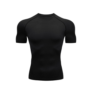 T-shirt de compression pour homme de qualité supérieure, faible MOQ, logo personnalisé, meilleur prix, respirant, extensible, idéal pour la gym et l'entraînement - Product Image 2