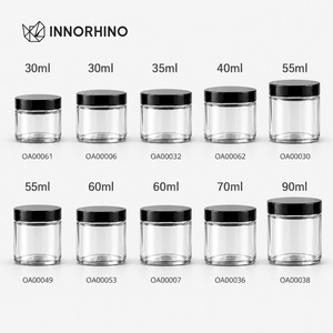 Clear Frosted Matte Custom Stash Jar Skincare High Quality <b>Glass</b> Screw Cap 1oz-6oz Wide Mouth Screen Printing OEM/ODM - Product Image 6