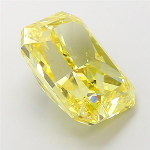 Diamant de laboratoire CVD certifié, taille coussin, jaune intense fantaisie, radiant, pierre précieuse en vrac de luxe pour la création de bijoux raffinés - Product Image 4