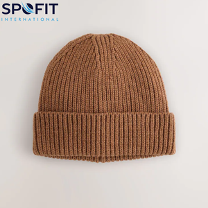 Gorros de Punto Jacquard de Algodón 100% Transpirables e Impermeables para Invierno, con Logotipo Personalizado Bordado al por Mayor, para Playa - Product Image 4