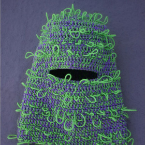 Nouvelle Arrivée Cagoule Tricotée à Un Trou Effet Vieilli Designer Cyberpunk Masque de Ski Couvre-Tout - Product Image 3