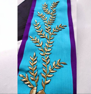 Collier de Maître Vénérable G Rite de Memphis-Misraim, Or massif, Or massif 224, Laurier et rayons - Product Image 5