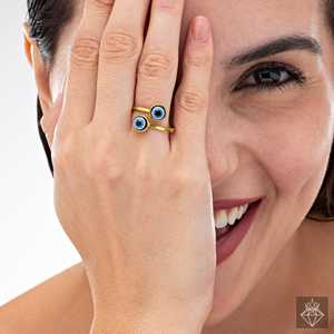PRAO <b>Openable</b> Evil Eye Fashion <b>Ring</b> Anti-Tarnish with Durable Finish - Product Image 6
