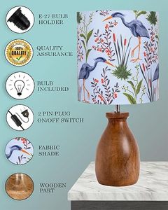Wooden <b>Table</b> Lamp Base Decorative <b>Bedside</b> Light Holder <b>Rustic</b> Home Decor Irregular Shape All Seasons - Product Image 6