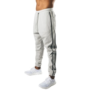 OEM Custom Streetwear Sweatpants Cotton Casual Jogger Mens Stacked <b>Pants</b> With Bottom Zipper Opening - Product Image 1
