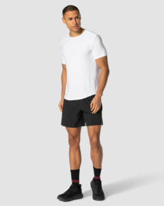 T-shirt blanc col rond coupe classique style urbain 100% coton respirant anti-boulochage manches raglan vêtements de sport ODM en gros - Product Image 3