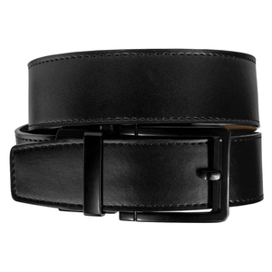 Cinturón Clásico de Cuero Genuino de Vaca Premium con Hebilla de Pasador, Cinturón de Vestir de Negocios, Cinturón Minimalista Inteligente con Trinquete y Deslizador de Clic - Product Image 5