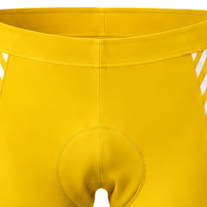 Golden Yellow White <b>Padded</b> <b>Cycling</b> <b>Shorts</b> Custom Breathable Quick Dry Stretch Bicycle Racing Road Bike Training Sportswear - Product Image 6