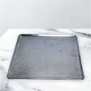 Abstract Pattern Metal Serving <b>Tray</b> Square Shape Durable Designs Decorative <b>Trays</b> High Quality Finish Modern <b>Tray</b> For Restaurant - Product Image 4