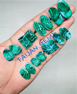 Crisocola natural y malaquita, piedras preciosas de cabujón sueltas, cristales pulidos de todos los tamaños para la fabricación de joyas - Product Image 2