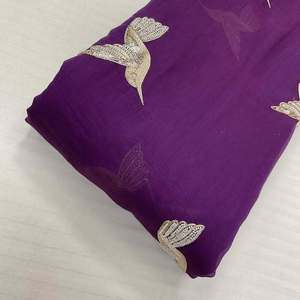 Tela Africana Premium para Confección de Ropa, Material Georgette con Bordado Intenso para Vestidos de Mujer, Moda Tradicional - Product Image 1
