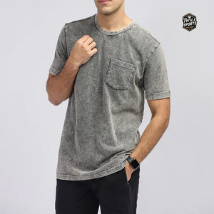 Sudadera Personalizada para Hombre con Bolsillo Delantero, Lavado Ácido, Tejido de Punto, 100% Algodón, 200 Gramos, Talla Grande, Estampado Digital Vintage, Antiencogimiento - Product Image 3