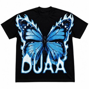 Nouvel ensemble de t-shirts pour hommes en coton 100% personnalisé, surdimensionné, délavé à l'acide, court, style streetwear, respirant, tricoté, avec impression graphique DTG - Product Image 1