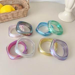 Custom Epoxy <b>Resin</b> Bangles with Dried Flowers Handmade Fashion Accessories - Product Image 1