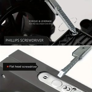 Multi-strumento portatile compatto 11-in-1 in acciaio inossidabile per avventure all'aria aperta uso quotidiano-supporto per telefono apribottiglie coltello pieghevole - Product Image 2