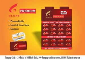 Double-<b>Edge</b> Stainless Steel Razor Blades 10000 Blades Per Carton 20 Tucks of 10 Blades 50 Hanging Cards - Product Image 2